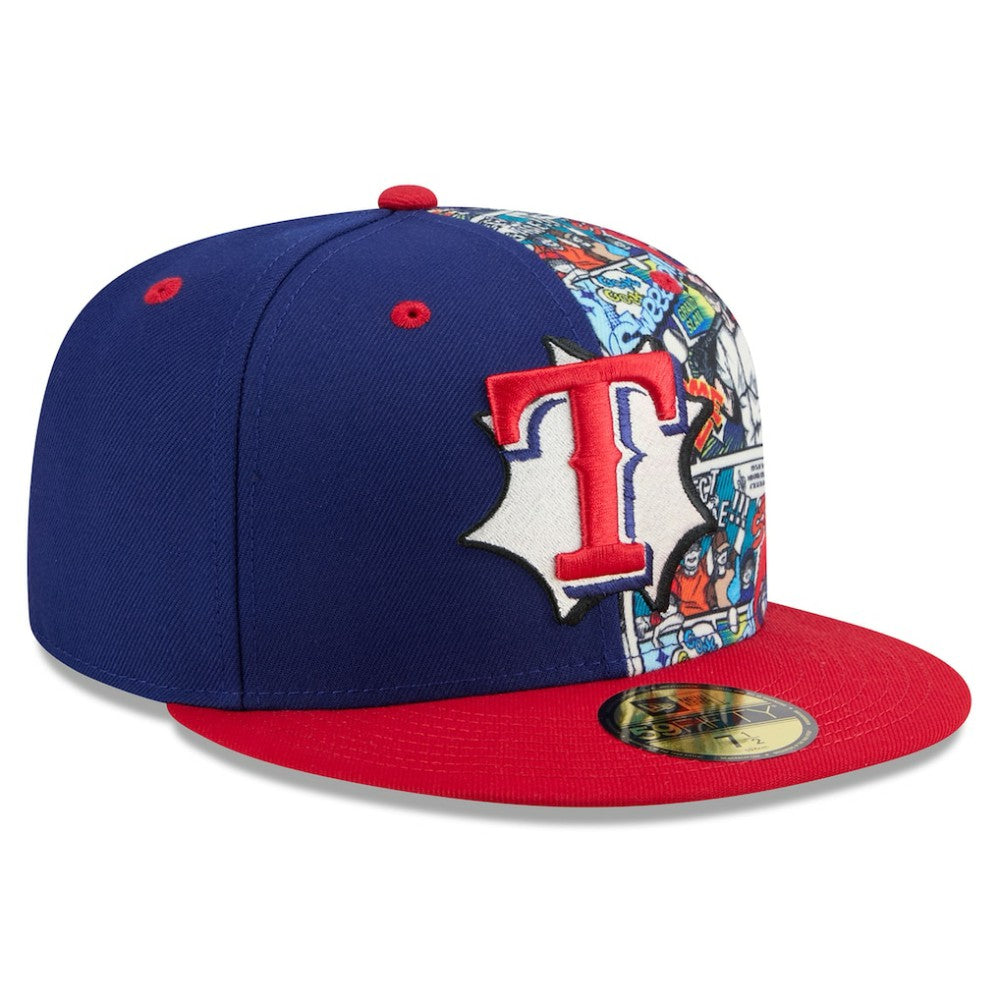 Texas Rangers 2025 MLB Diamond Hero Edition 59FIFTY Fitted Hat Royal/Red