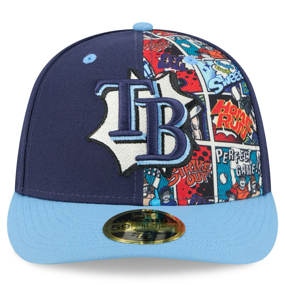 Tampa Bay Rays 2025 MLB Diamond Hero Edition Low Profile 59FIFTY Fitted Hat Navy/Light Blue
