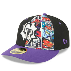 Colorado Rockies 2025 MLB Diamond Hero Edition Low Profile 59FIFTY Fitted Hat Black/Purple