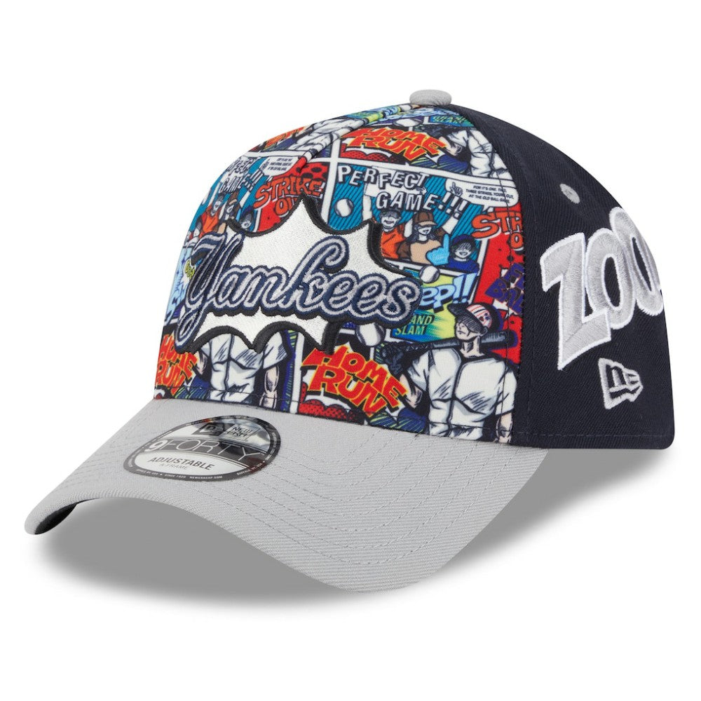 New York Yankees 2025 MLB Diamond Hero Edition A-Frame 9FORTY Adjustable Hat Navy/Gray