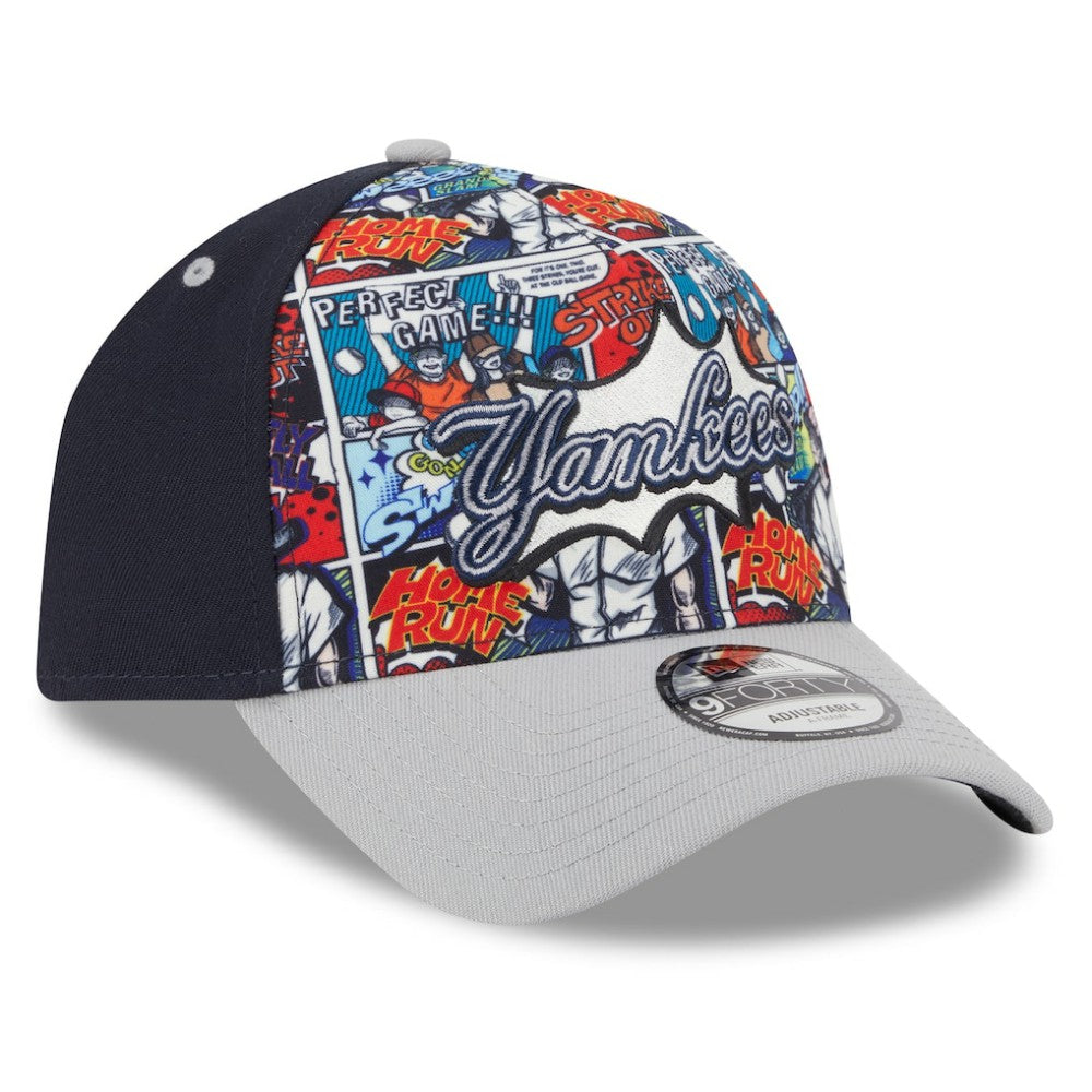 New York Yankees 2025 MLB Diamond Hero Edition A-Frame 9FORTY Adjustable Hat Navy/Gray