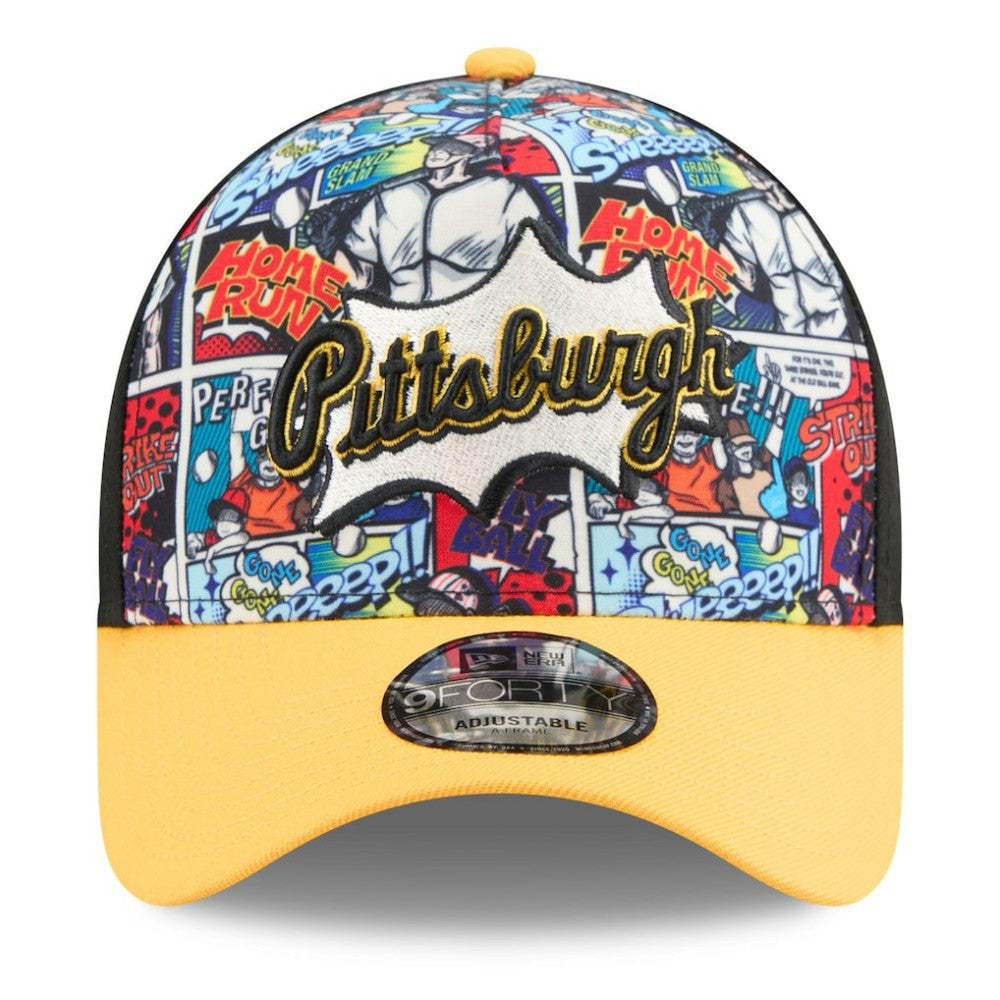 Pittsburgh Pirates 2025 MLB Diamond Hero Edition A-Frame 9FORTY Adjustable Hat Black/Gold