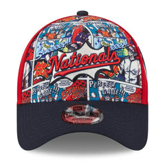 Washington Nationals Youth 2025 MLB Diamond Hero Edition A-Frame 9FORTY Adjustable Hat Red/Navy
