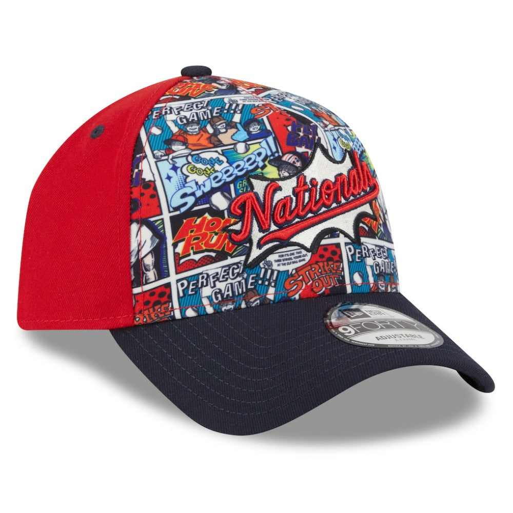 Washington Nationals Youth 2025 MLB Diamond Hero Edition A-Frame 9FORTY Adjustable Hat Red/Navy