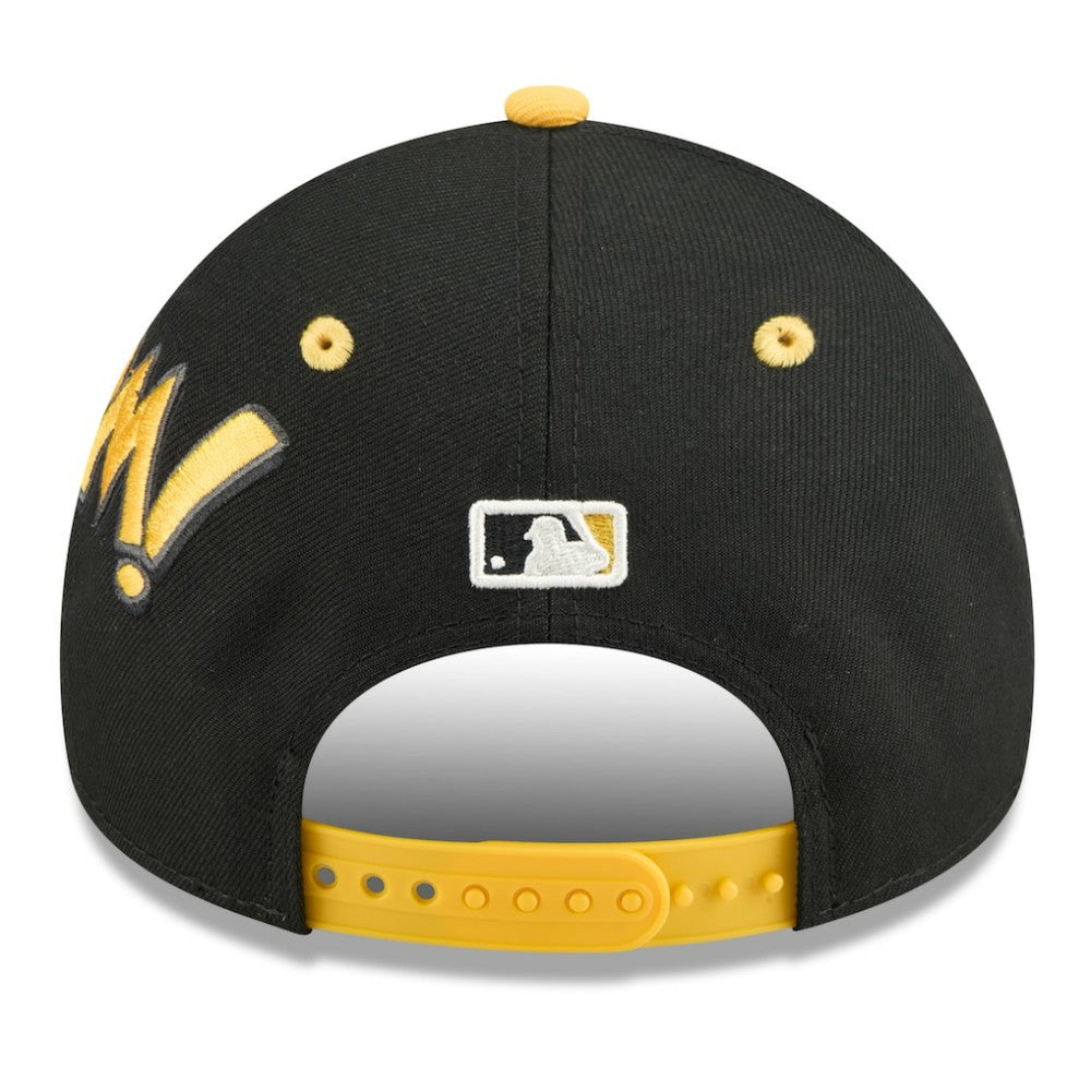Pittsburgh Pirates Youth 2025 MLB Diamond Hero Edition A-Frame 9FORTY Adjustable Hat Black/Gold