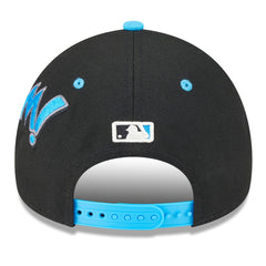 Miami Marlins Youth 2025 MLB Diamond Hero Edition A-Frame 9FORTY Adjustable Hat Black/Blue