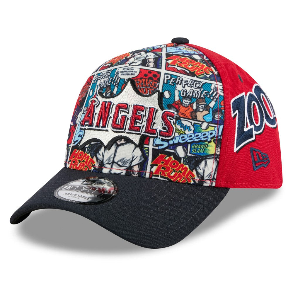 Los Angeles Angels Youth 2025 MLB Diamond Hero Edition A-Frame 9FORTY Adjustable Hat Red/Navy