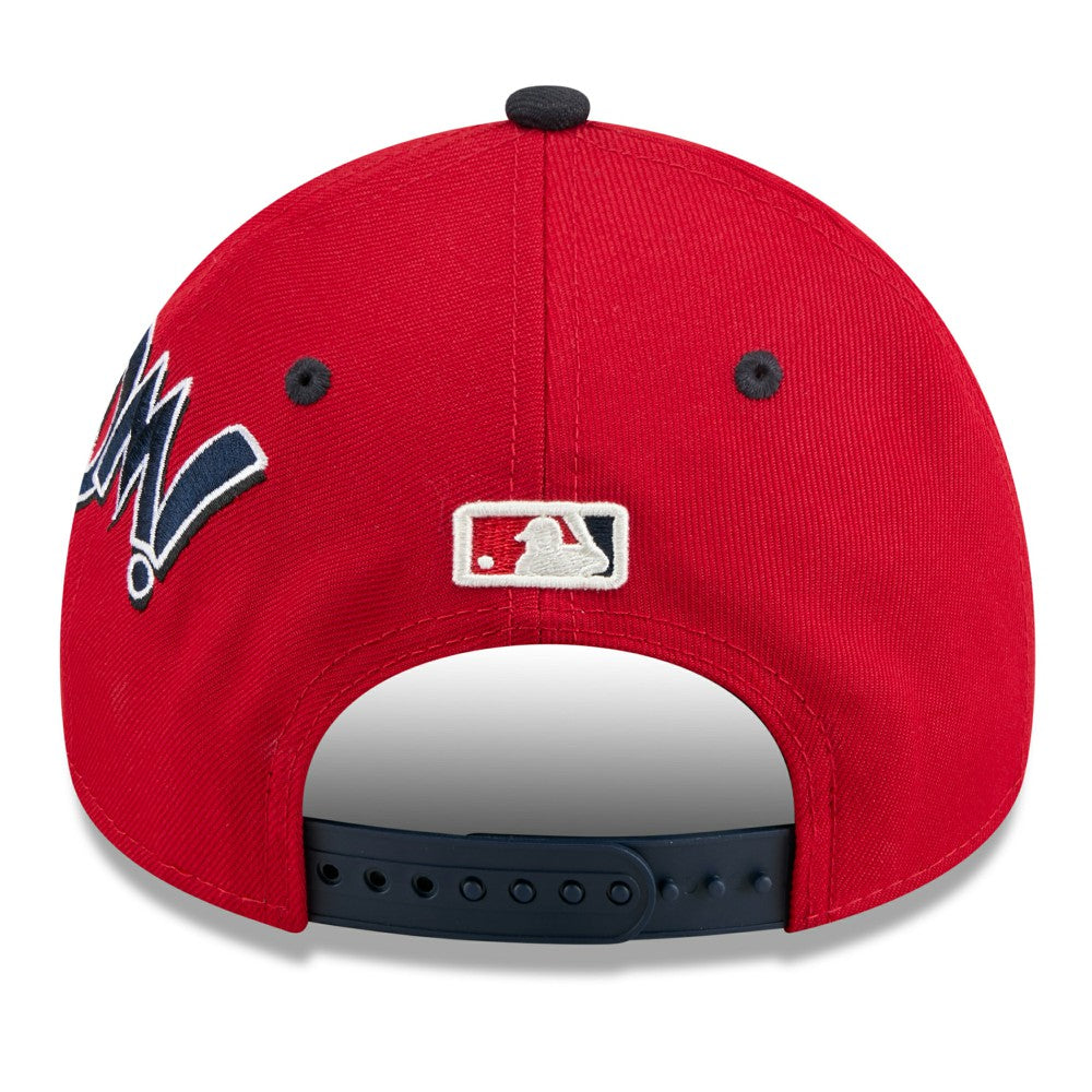 Los Angeles Angels Youth 2025 MLB Diamond Hero Edition A-Frame 9FORTY Adjustable Hat Red/Navy