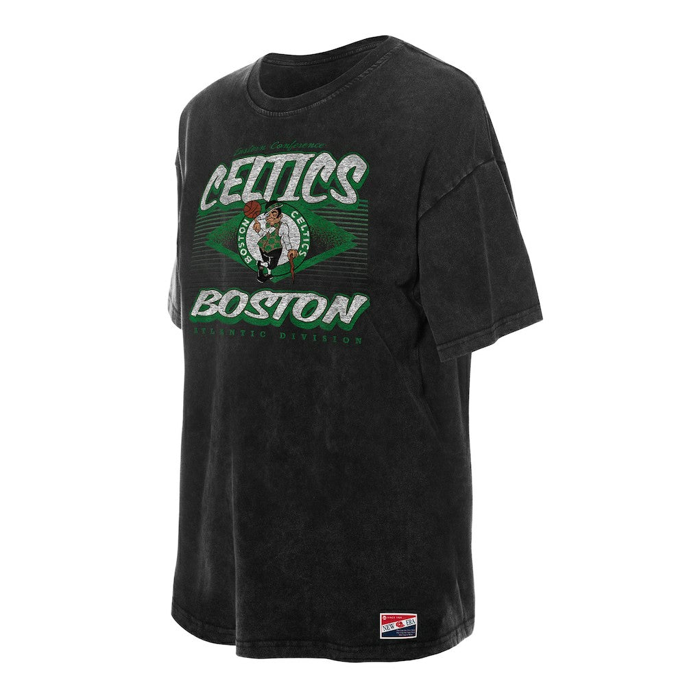 Boston Celtics Women's Throwback Mineral Wash Oversized T-Shirt - Black on sale