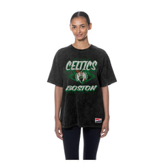 Boston Celtics Women's Throwback Mineral Wash Oversized T-Shirt - Black on sale