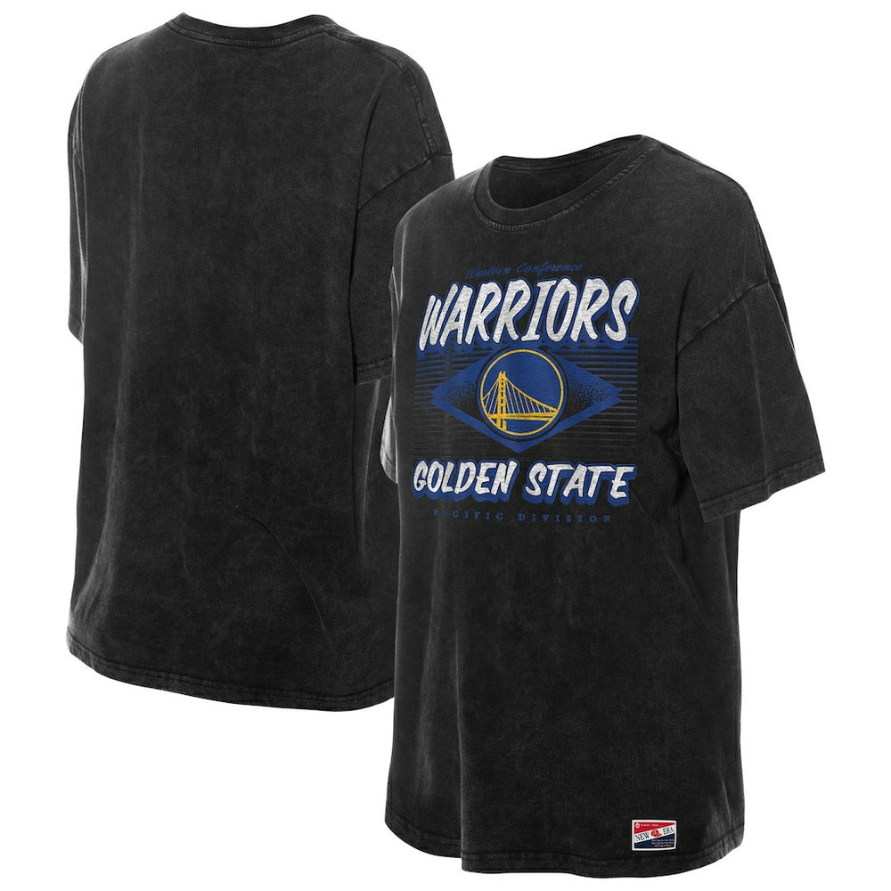 Golden State Warriors Women's Throwback Mineral Wash Oversized T-Shirt sale - Black cheap