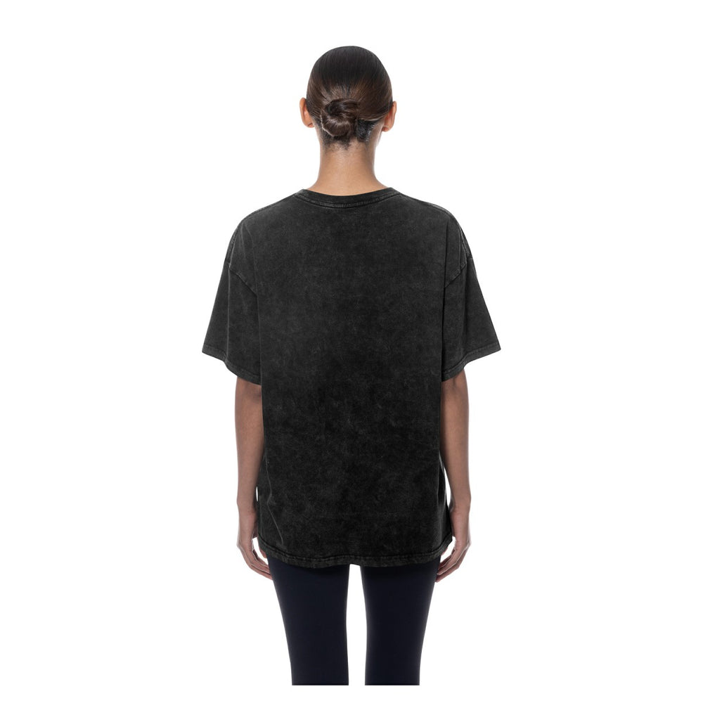 Los Angeles Lakers Women's Throwback Mineral Wash Oversized T-Shirt - Black sale