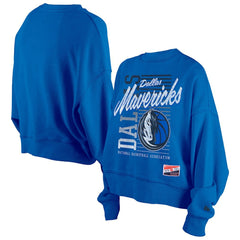 Dallas Mavericks Women's Boxy Throwback Mineral Wash Sweatshirt sale - Blue sale