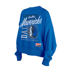Dallas Mavericks Women's Boxy Throwback Mineral Wash Sweatshirt sale - Blue sale