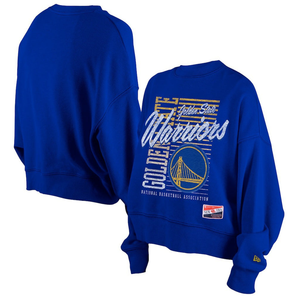Golden State Warriors Women's Boxy Throwback Mineral Wash Sweatshirt sale - Royal shop