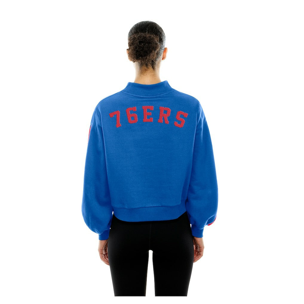 Philadelphia 76ers Women's Sport Night Balloon Sleeves Sweatshirt sale - Royal online