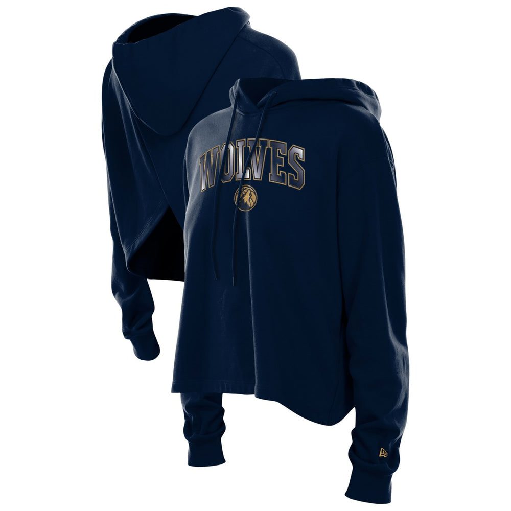 Minnesota Timberwolves Women's Glam Game Open Back Hoodie - Navy for sale