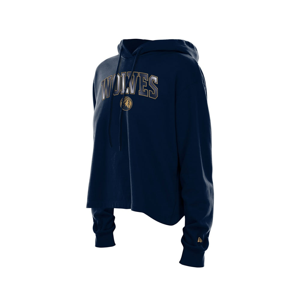 Minnesota Timberwolves Women's Glam Game Open Back Hoodie - Navy for sale