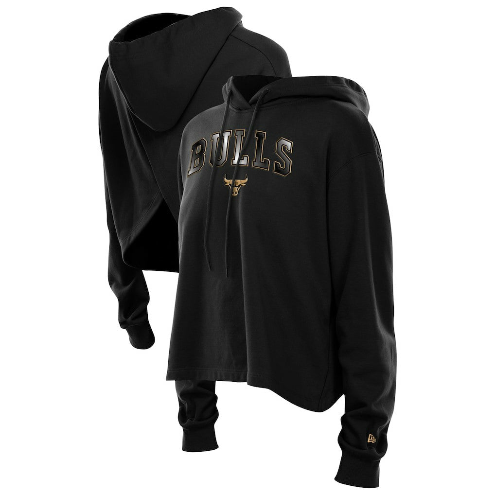 Chicago Bulls Women's Glam Game Open Back Hoodie - Black outlet