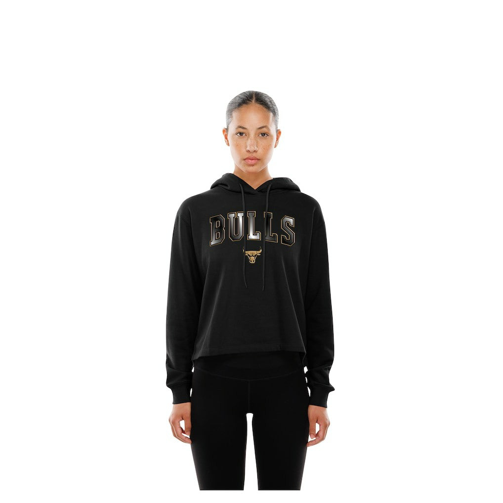 Chicago Bulls Women's Glam Game Open Back Hoodie - Black outlet