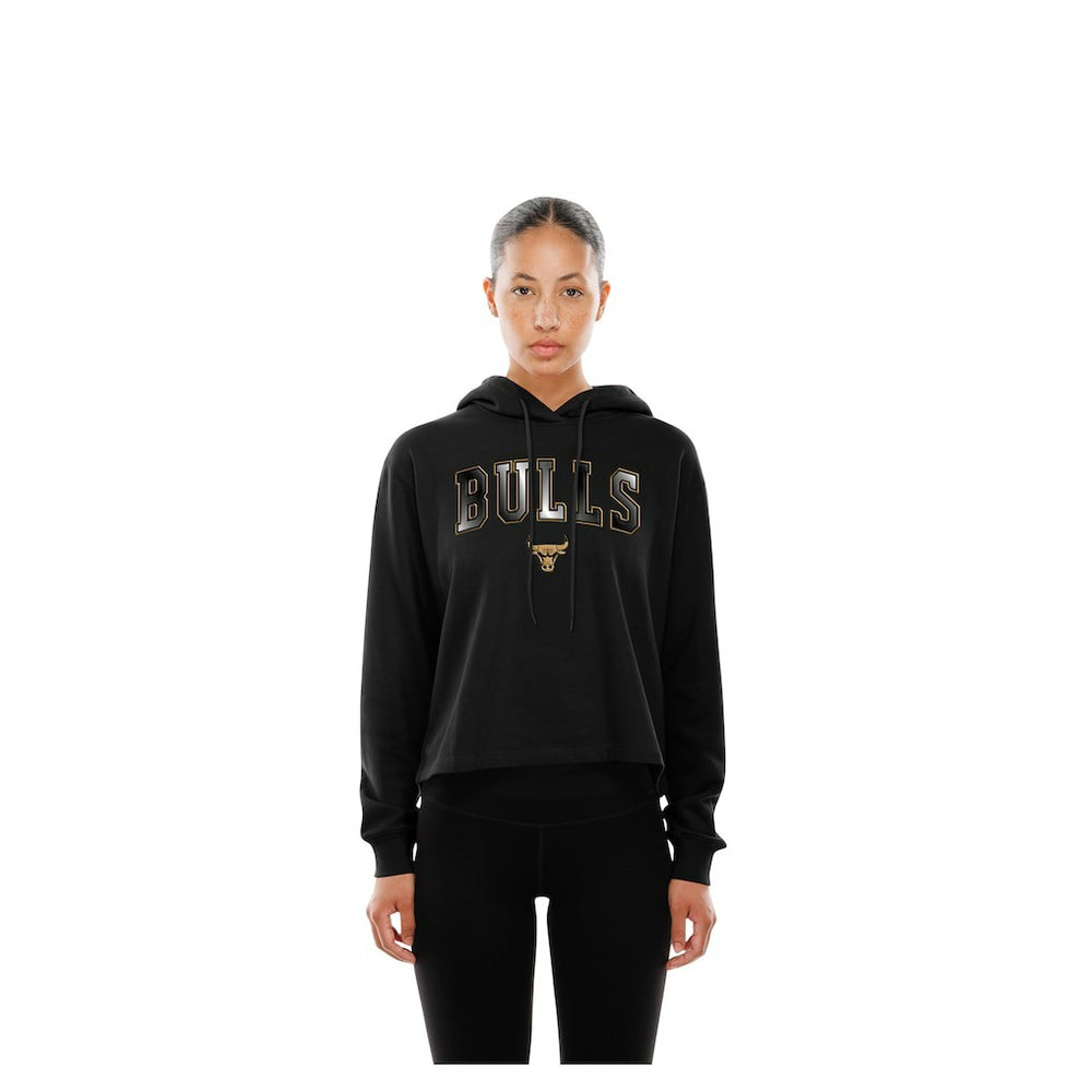 Chicago Bulls Women's Glam Game Open Back Hoodie - Black outlet