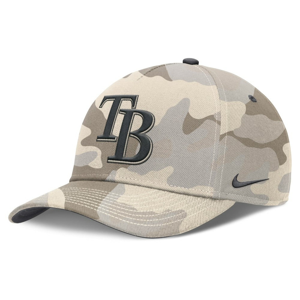 Tampa Bay Rays Camo Pack Rise Adjustable Hat Natural