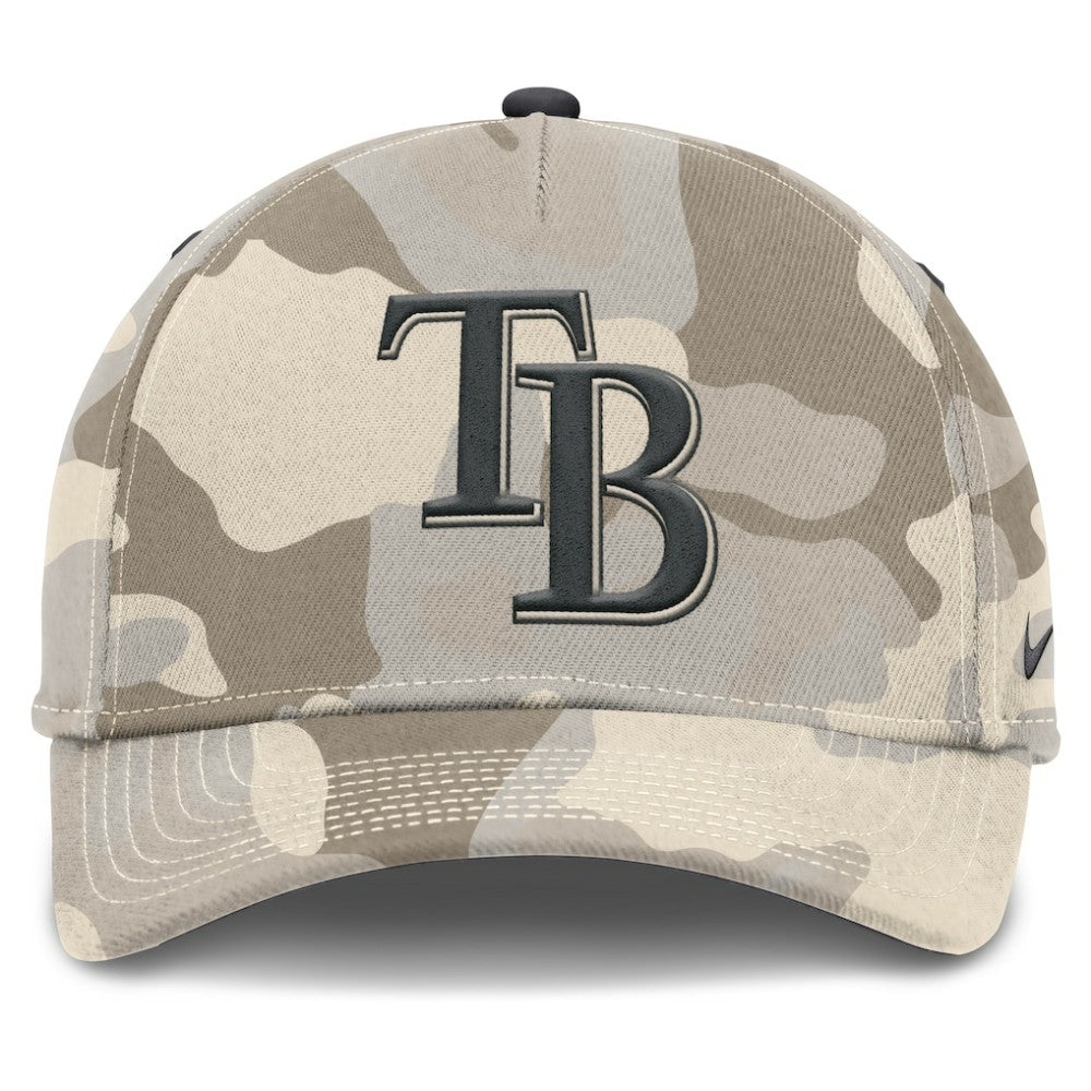 Tampa Bay Rays Camo Pack Rise Adjustable Hat Natural