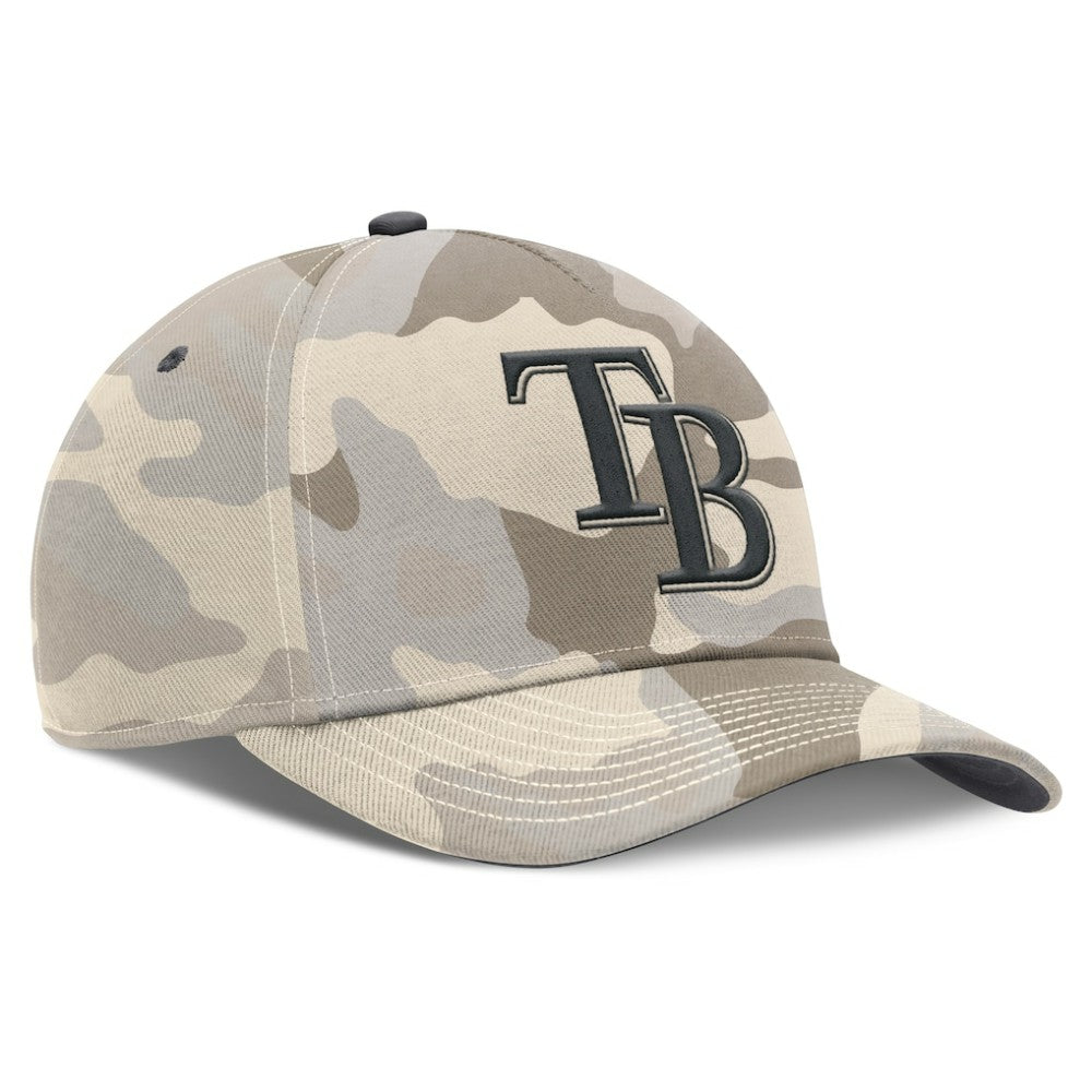 Tampa Bay Rays Camo Pack Rise Adjustable Hat Natural