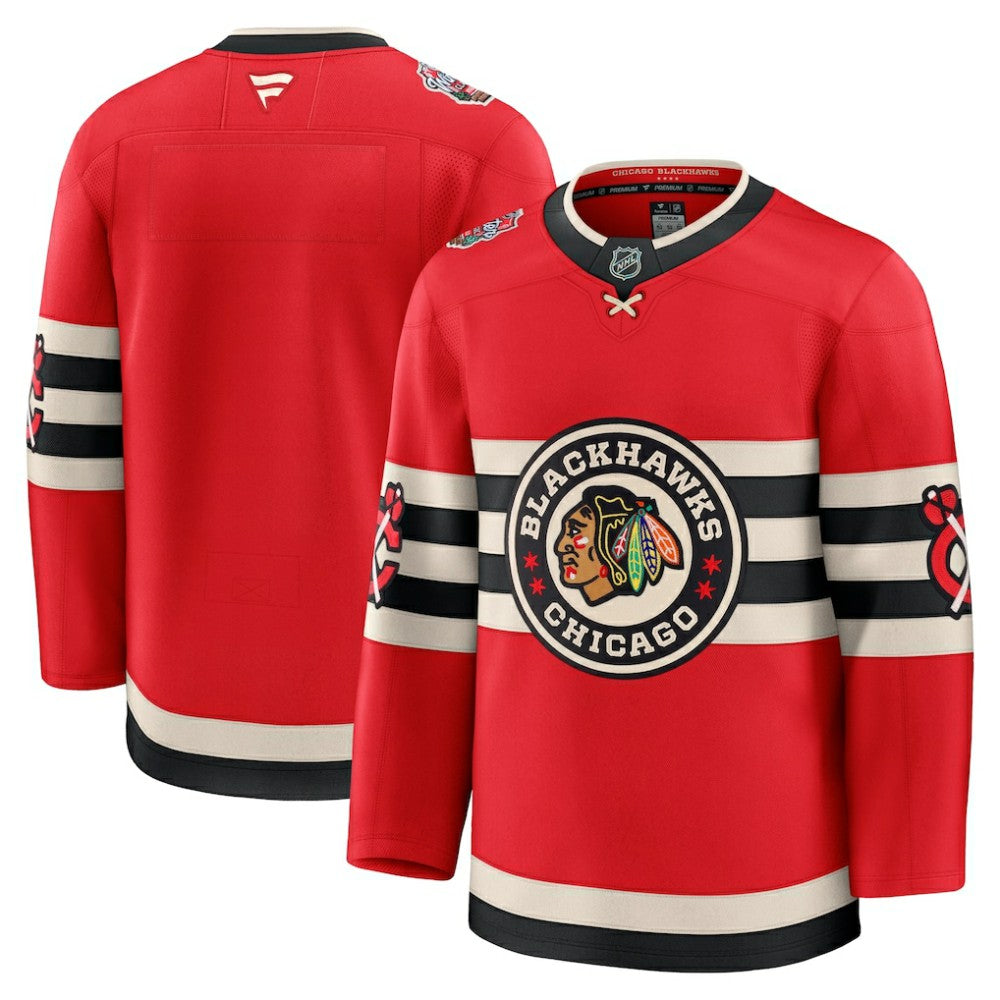 Chicago Blackhawks Fanatics 2025 NHL Winter Classic Premium Jersey - Red Jerseys