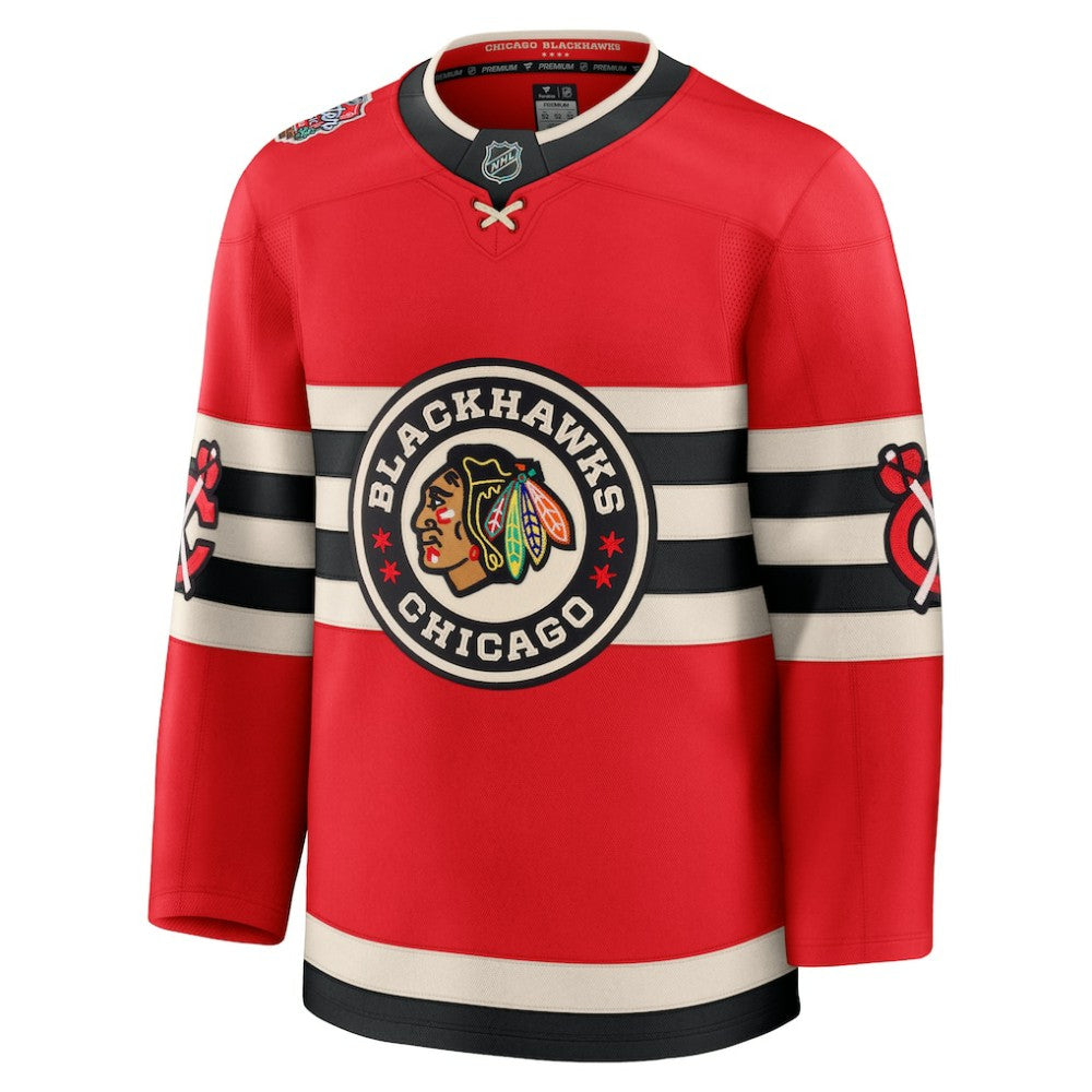 Chicago Blackhawks Fanatics 2025 NHL Winter Classic Premium Jersey - Red Jerseys