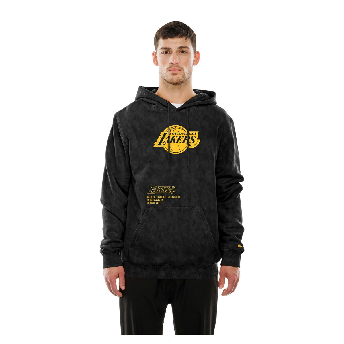 Los Angeles Lakers Sport Night Mineral Wash Pullover Hoodie - Black online