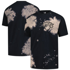 New York Knicks Injection Bleached Out Raw Edge Oversized T-Shirt - Black online