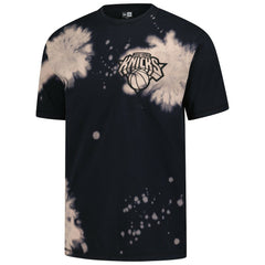 New York Knicks Injection Bleached Out Raw Edge Oversized T-Shirt - Black online