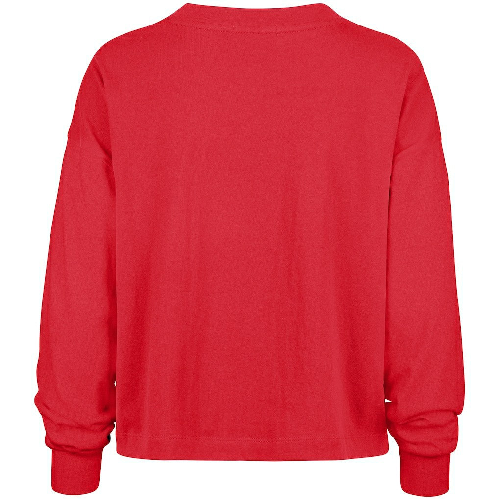 San Francisco 49ers '47 Women's Outreach City Oversized Long Sleeve T-Shirt - Scarlet cheap
