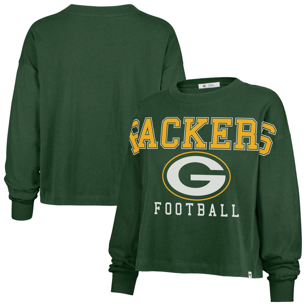 Green Bay Packers '47 Women's Outreach City Oversized Long Sleeve T-Shirt - Green outlet