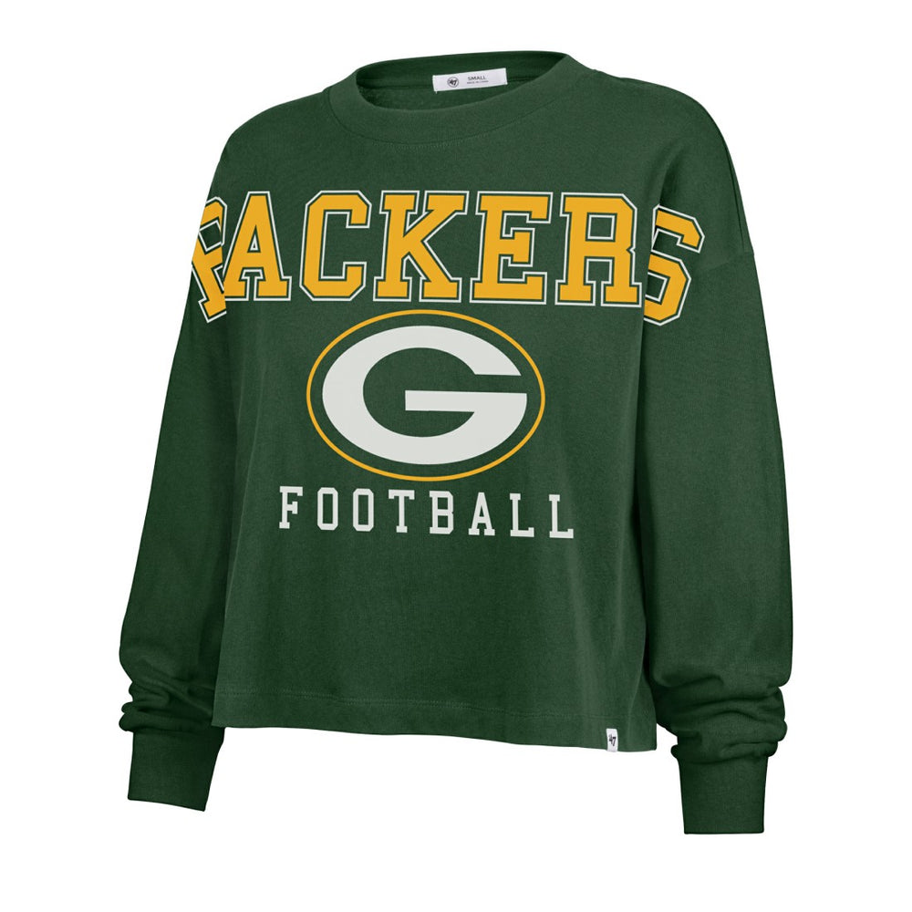 Green Bay Packers '47 Women's Outreach City Oversized Long Sleeve T-Shirt - Green outlet