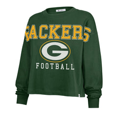 Green Bay Packers '47 Women's Outreach City Oversized Long Sleeve T-Shirt - Green outlet