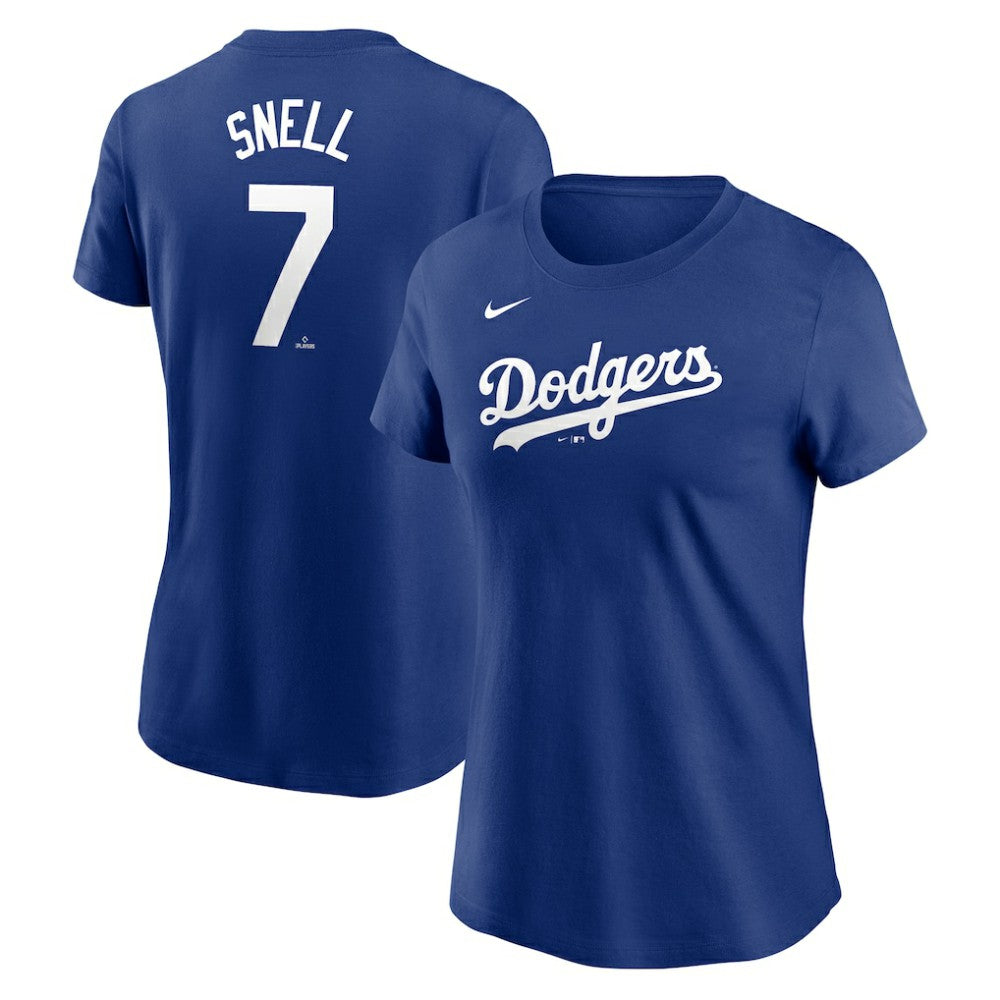 Blake Snell Los Angeles Dodgers Women's Cooperstown Collection Fuse Name & Number T-Shirt Blue