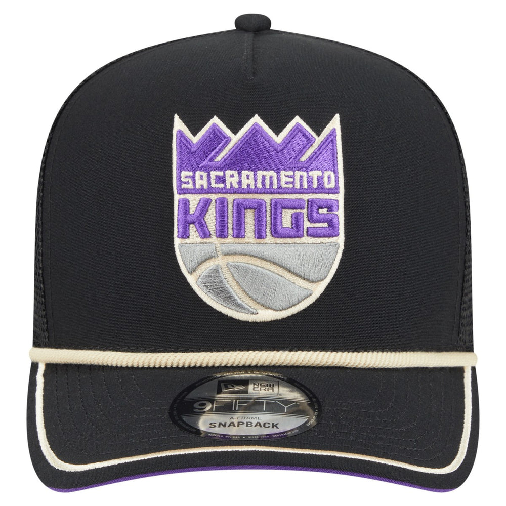 Sacramento Kings Vintage Team Rope A-Frame 9FIFTY Snapback Hat - Black shop