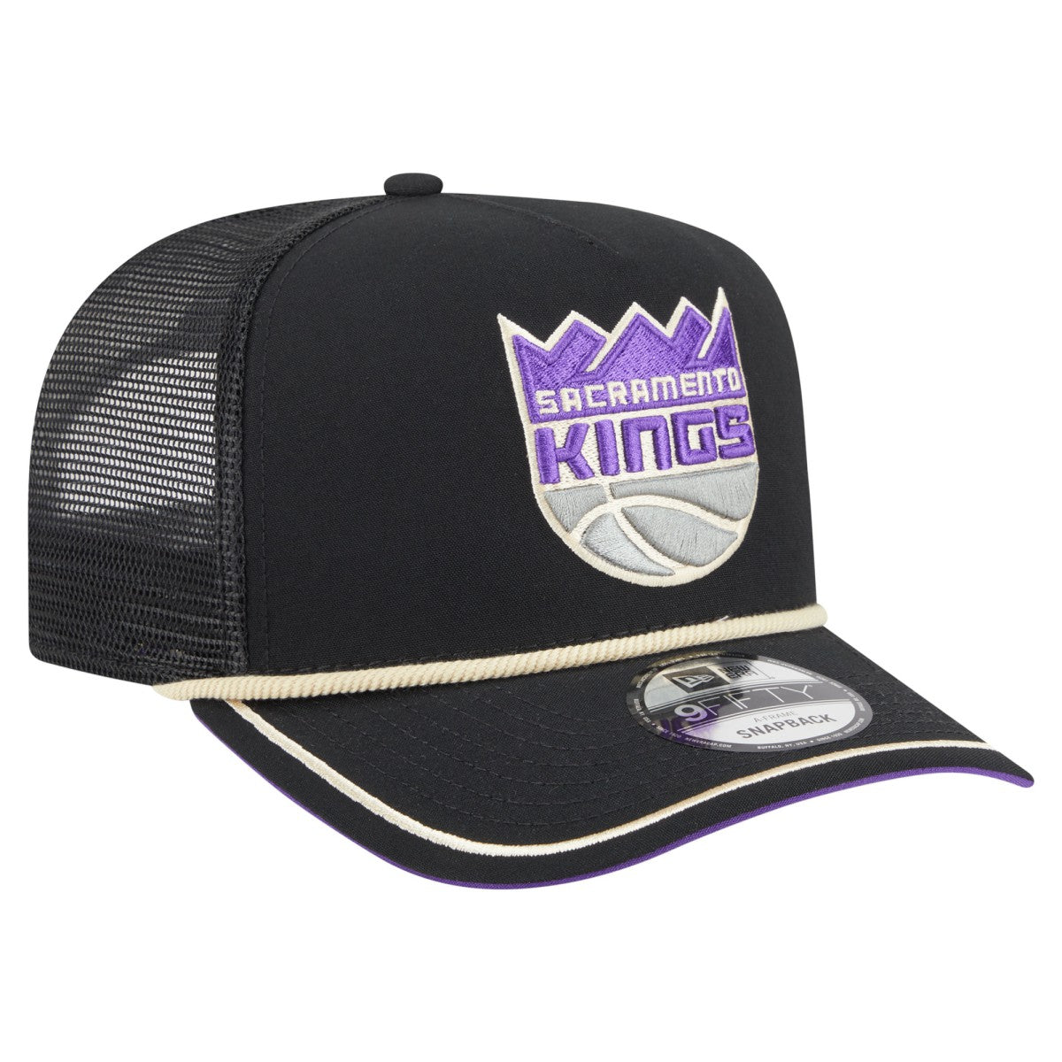Sacramento Kings Vintage Team Rope A-Frame 9FIFTY Snapback Hat - Black shop