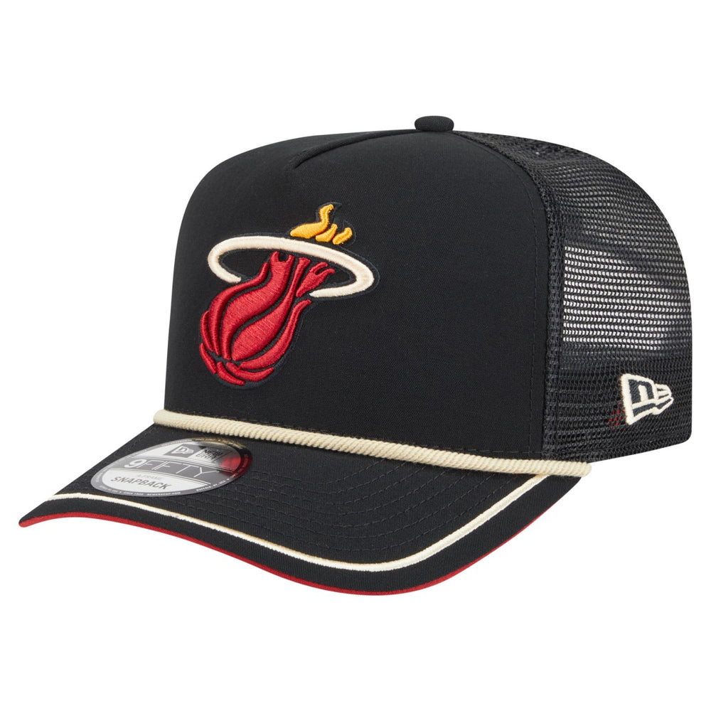 Miami Heat Vintage Team Rope A-Frame 9FIFTY Snapback Hat - Black online