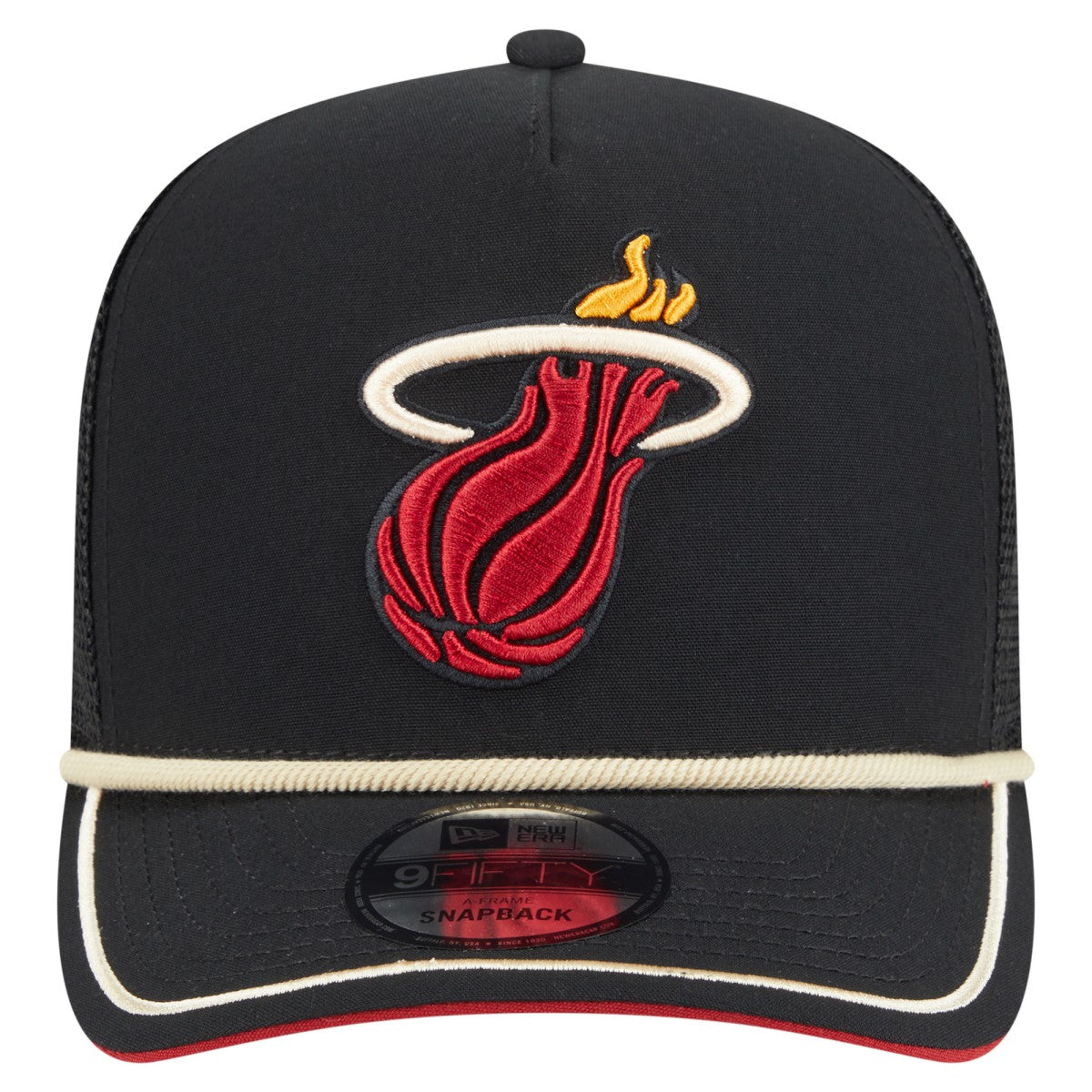 Miami Heat Vintage Team Rope A-Frame 9FIFTY Snapback Hat - Black online