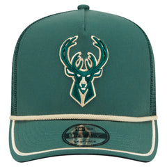 Milwaukee Bucks Vintage Team Rope A-Frame 9FIFTY Snapback Hat - Hunter Green discount