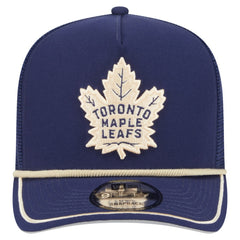 Toronto Maple Leafs New Era Vintage Team Rope A-Frame 9FIFTY Snapback Hat - Blue Hats