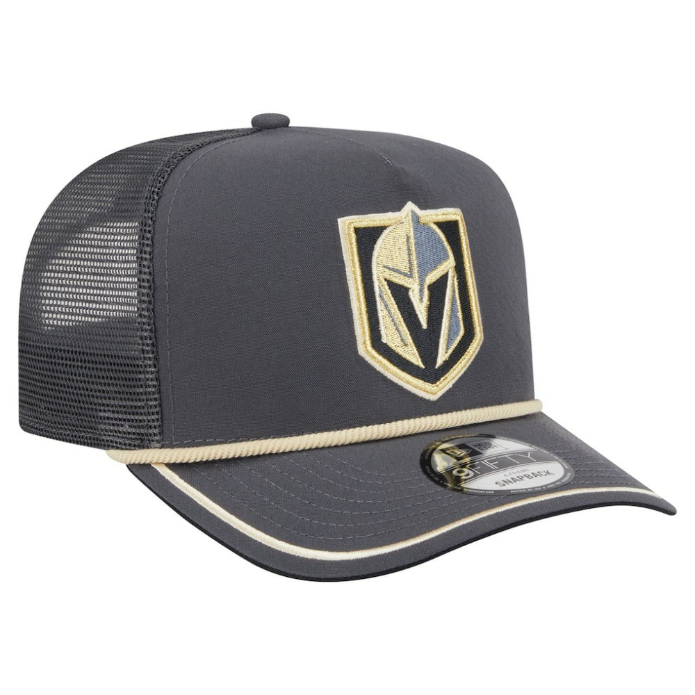 Vegas Golden Knights New Era Vintage Team Rope A-Frame 9FIFTY Snapback Hat - Gray Hats
