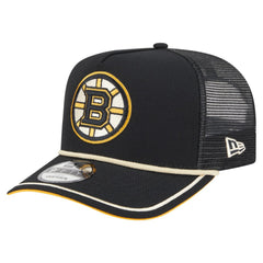 Boston Bruins New Era Vintage Team Rope A-Frame 9FIFTY Snapback Hat - Black Hats