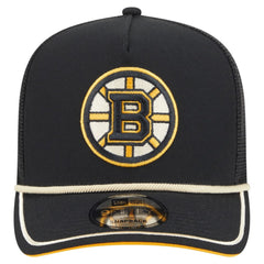 Boston Bruins New Era Vintage Team Rope A-Frame 9FIFTY Snapback Hat - Black Hats