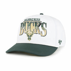 Milwaukee Bucks '47 Tribute Two-Tone Hitch Adjustable Hat - White/Hunter Green shop