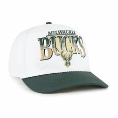 Milwaukee Bucks '47 Tribute Two-Tone Hitch Adjustable Hat - White/Hunter Green shop