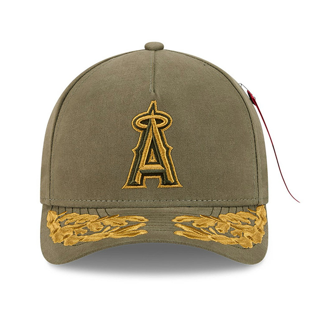 Los Angeles Angels x Alpha Industries A-Frame 9FORTY Adjustable Hat Olive